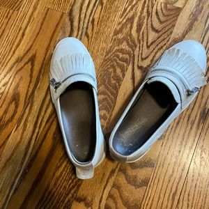 Leather loafer running shoes